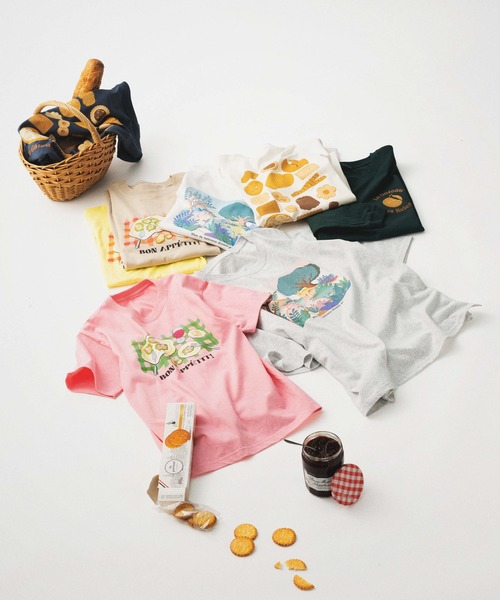 Kelen(ケレン)の「「KELEN/ケレン」シェフズディナープリントTシャツ / ARTI(Tシャツ/カットソー・レディース・オフホワイト/ライトベージュ/サックスブルー/ピンク・S/M)」の18枚目の写真