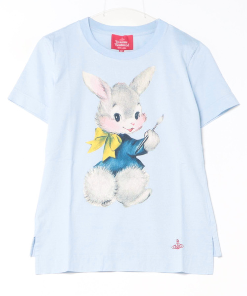 Vivienne Westwood（ヴィヴィアンウエストウッド）の「ｵｰｶﾞﾆｯｸ天竺ﾍﾟｲﾝﾃｨﾝｸﾞﾊﾞﾆｰｸﾗｼｯｸTｼｬﾂ（Tシャツ/カットソー・レディース・ブラック/ブルー/ホワイト・MEDIUM/LARGE/SMALL）」の3枚目の写真
