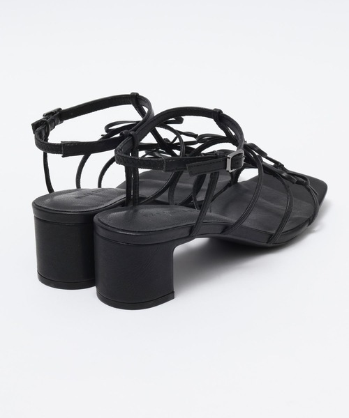 LOWRYS FARM（ローリーズファーム）の「リボンヒールサンダル 110309（サンダル・レディース・シルバー/ブラック・MEDIUM/LARGE）」の3枚目の写真