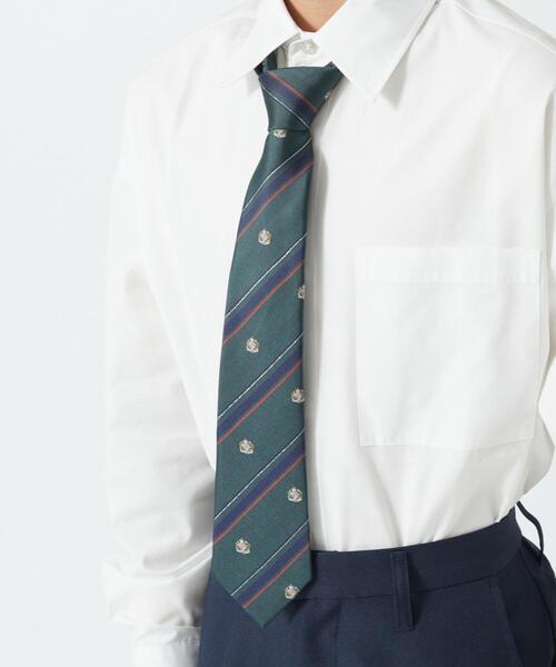 WEGO(ウィゴー)の「WEGO/メンズエンブレム柄スクールネクタイ(ネクタイ・メンズ・グレー/グリーン/レッド/ネイビー/その他1/その他2・FREE)」の3枚目の写真