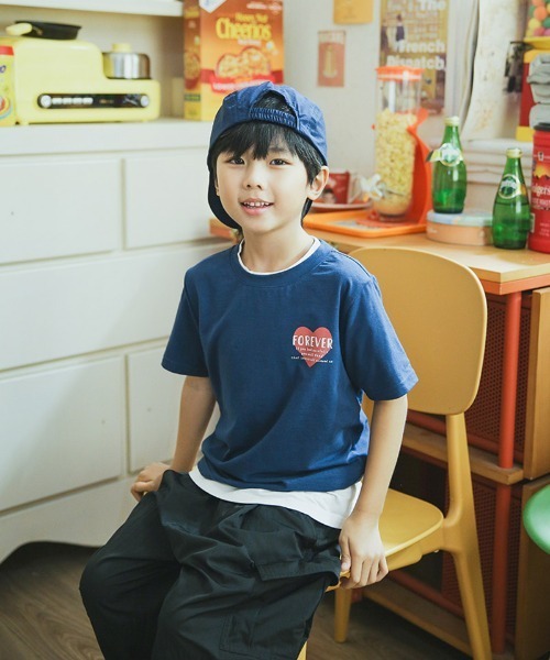 tシャツ ハートプリントＴシャツ(親子ペア対応) レディース セール】ハートプリントTシャツ(親子ペア対応)（Tシャツ