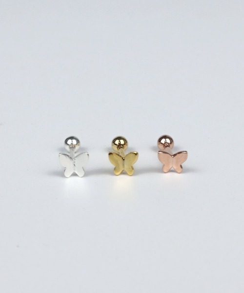 CEMONEMO(セモネモ)の「【金属アレルギー対応】 バタフライ ポイントピアス(片耳用) / silver925(ピアス(片耳用)・レディース・ゴールド/ピンクゴールド/シルバー・FREE)」の11枚目の写真