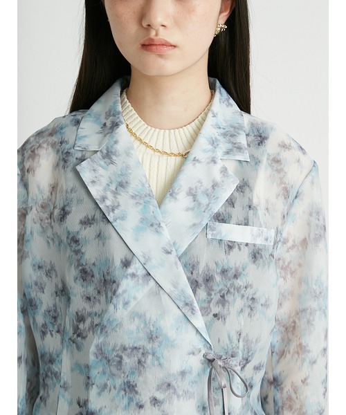 LILY BROWN(リリーブラウン)の「リボンディテールシアージャケット(その他アウター・レディース・グレー/その他/ブラック・FREE)」の10枚目の写真