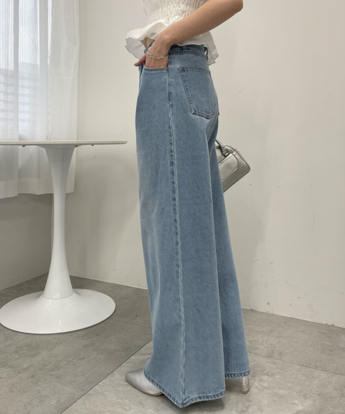 WEGO(ウィゴー)の「■■■WEGO/ハートペイントフックワイドデニムパンツ■■■(デニムパンツ・レディース・ブラック/ライトインディゴブルー・SMALL/MEDIUM)」の16枚目の写真
