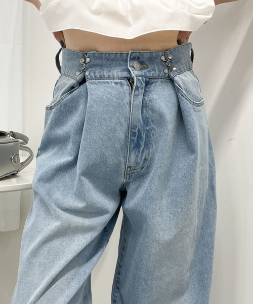 WEGO(ウィゴー)の「■■■WEGO/ハートペイントフックワイドデニムパンツ■■■(デニムパンツ・レディース・ブラック/ライトインディゴブルー・SMALL/MEDIUM)」の14枚目の写真