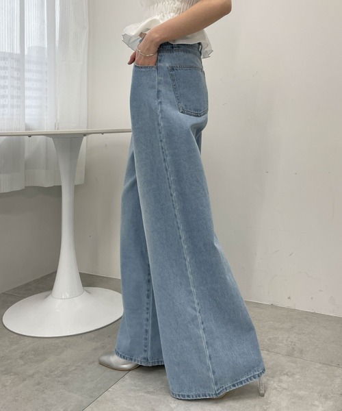 WEGO(ウィゴー)の「■■■WEGO/ハートペイントフックワイドデニムパンツ■■■(デニムパンツ・レディース・ブラック/ライトインディゴブルー・SMALL/MEDIUM)」の17枚目の写真