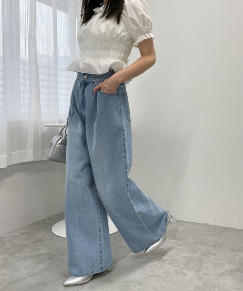 WEGO(ウィゴー)の「■■■WEGO/ハートペイントフックワイドデニムパンツ■■■(デニムパンツ・レディース・ブラック/ライトインディゴブルー・SMALL/MEDIUM)」の20枚目の写真