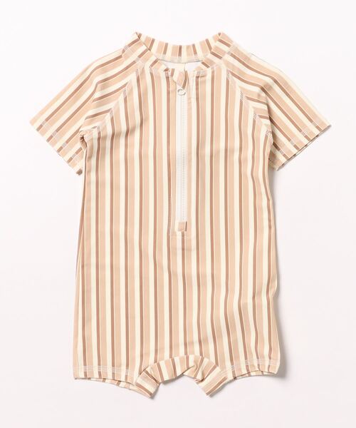【セール】◆Quincy Mae◆ONE PIECE RASHGUARD | LATTE + CLAY STRIPE（その他ベビー用品）｜IO（イオ）（イオ）