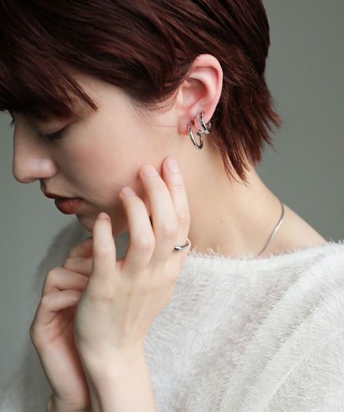 select MOCA（セレクトモカ）の「【ZOZO限定】クリアカーブセットイヤリング（イヤリング・レディース・ゴールド/シルバー・FREE）」の3枚目の写真