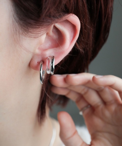 select MOCA（セレクトモカ）の「【ZOZO限定】クリアカーブセットイヤリング（イヤリング・レディース・ゴールド/シルバー・FREE）」の5枚目の写真