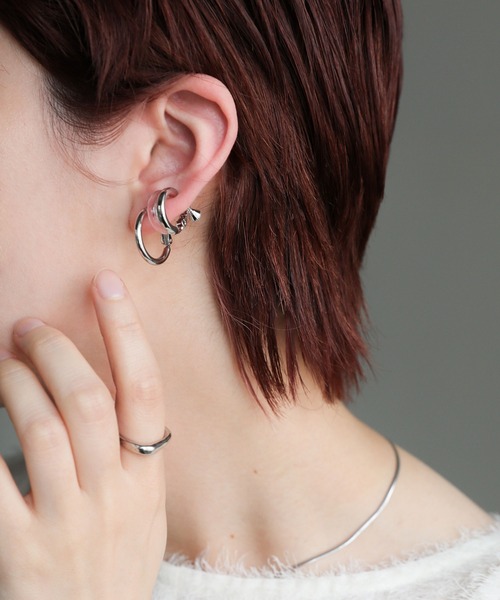 select MOCA（セレクトモカ）の「【ZOZO限定】クリアカーブセットイヤリング（イヤリング・レディース・ゴールド/シルバー・FREE）」の6枚目の写真