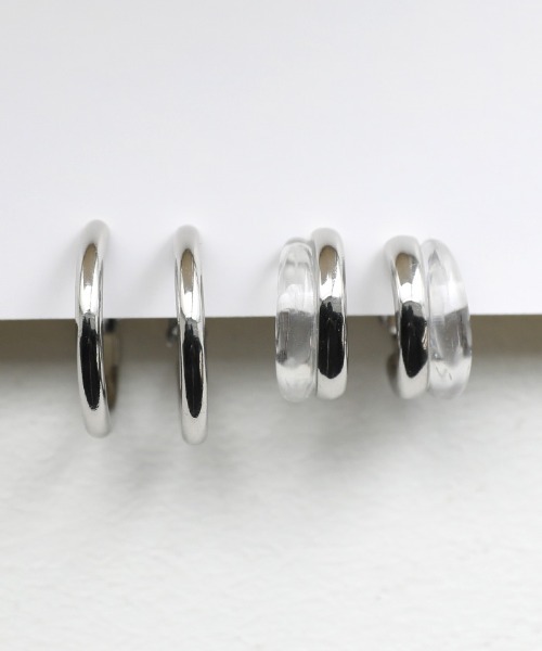 select MOCA（セレクトモカ）の「【ZOZO限定】クリアカーブセットイヤリング（イヤリング・レディース・ゴールド/シルバー・FREE）」の22枚目の写真