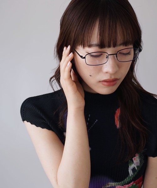 セール】【 BARELY BLUE / ベアリーブルー 】 スクエア メタルフレーム