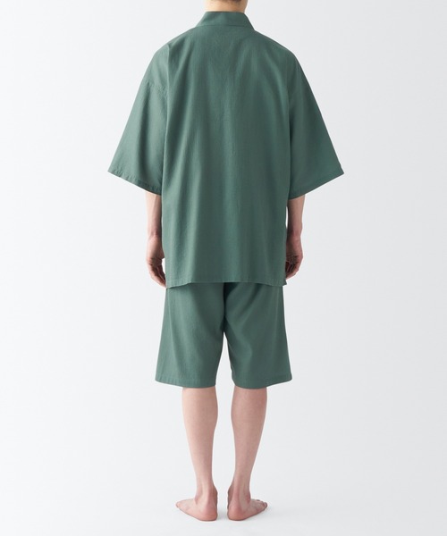 無印良品（ムジルシリョウヒン）の「紳士 リヨセル混 ワッフル織 甚平