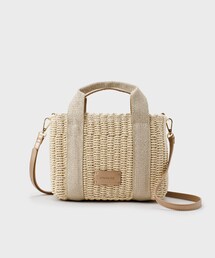 OPAQUE.CLIP | 【2WAY】スクエアミドルペーパーかごバッグ(ショルダーバッグ)