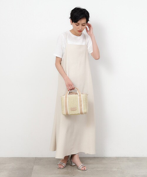 OPAQUE.CLIP(オペークドットクリップ)の「◆【2WAY】スクエアミドルペーパーかごバッグ(ショルダーバッグ・レディース・シルバー/ベージュ/ゴールド・00)」の18枚目の写真