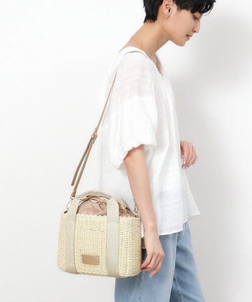 valdi tevere♡カゴバッグ　2way ハンドバッグ　ショルダーバッグ セール】【ハンドル本革】2WAY かごバッグ かごショルダーバッグ