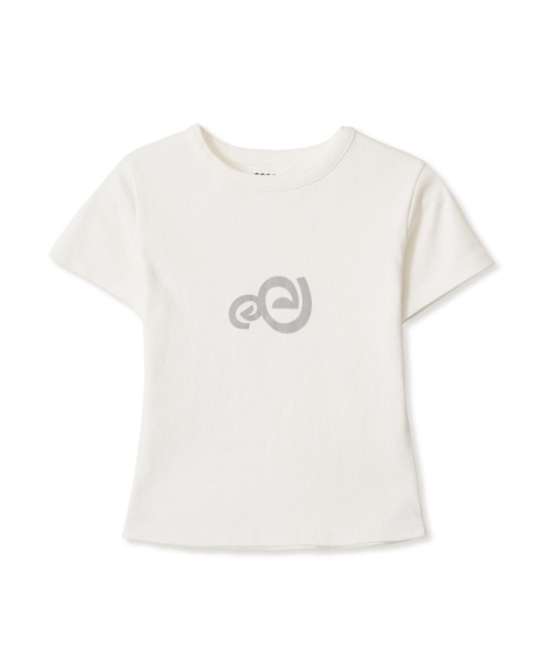 aeae（エーイーエーイー）の「SPIRAL LOGO CROP T-SHIRTS（Tシャツ/カットソー・レディース・ホワイト/ライトグレー/グレー・FREE）」の3枚目の写真