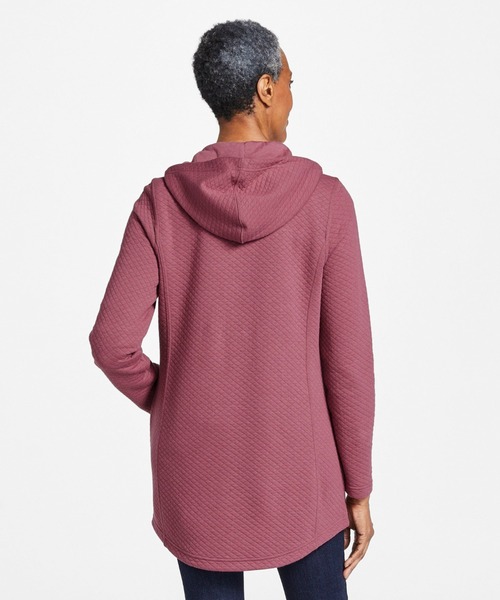 L.L.Bean(エルエルビーン)の「ソフトライト・キルト・トップ、フルジップ・チュニック 米国フィット・レギュラー(パーカー・レディース・レッドパープル・X-SMALL/SMALL/MEDIUM/LARGE)」の3枚目の写真