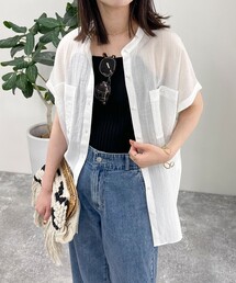 fredy emue | シアーパール釦フレンチシャツ(シャツ/ブラウス)