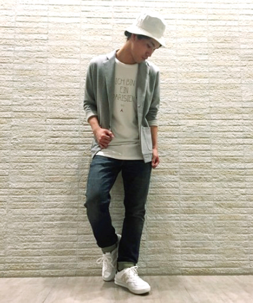 ivory court（アイボリーコート）の「タフィーカノコジャケット カーディガン◆（カーディガン/ボレロ・メンズ・ネイビー/グレー・38/40）」の9枚目の写真