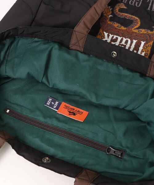 KRIFF MAYER（クリフメイヤー）の「スーベニア刺繍トートバッグ（トートバッグ・メンズ・キャメル/パープル/ブラック/ピンクベージュ/オリーブ/オフホワイト・FREE）」の12枚目の写真