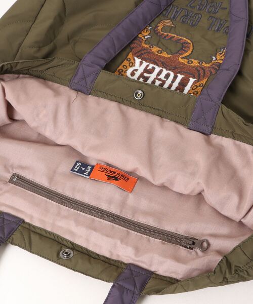 KRIFF MAYER（クリフメイヤー）の「スーベニア刺繍トートバッグ（トートバッグ・メンズ・キャメル/パープル/ブラック/ピンクベージュ/オリーブ/オフホワイト・FREE）」の14枚目の写真