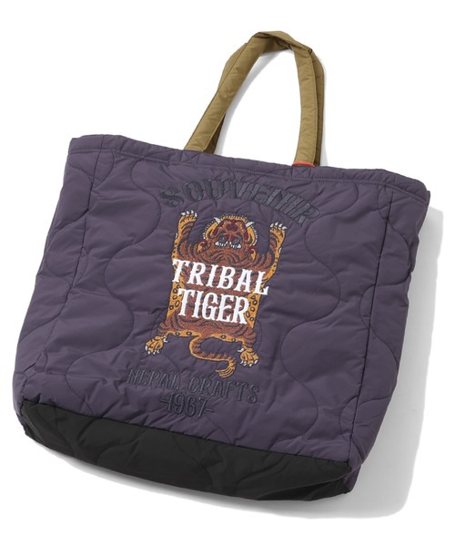 KRIFF MAYER（クリフメイヤー）の「スーベニア刺繍トートバッグ（トートバッグ・メンズ・キャメル/パープル/ブラック/ピンクベージュ/オリーブ/オフホワイト・FREE）」の4枚目の写真