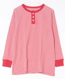 サーマルボーダーヘンリーロングスリーブTシャツ / 長袖 / トップス / シンプル / カジュアル / ボーダー / 総柄 / ユニセックス