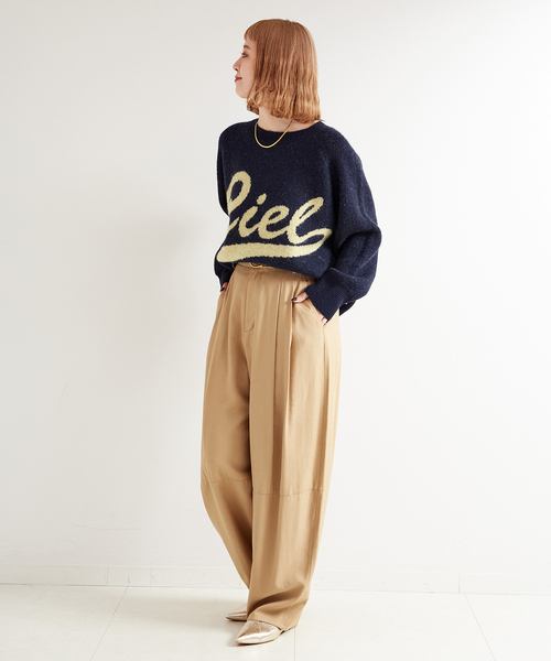 B.C STOCK(ベーセーストック)の「ビッグロゴWジャカードプルオーバー(ニット/セーター・レディース・ネイビー/グリーン/アイボリー・FREE)」の19枚目の写真