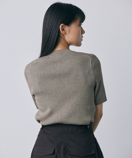 BABYLONE（バビロン）の「ラメハーフスリーブプルオーバー（Tシャツ