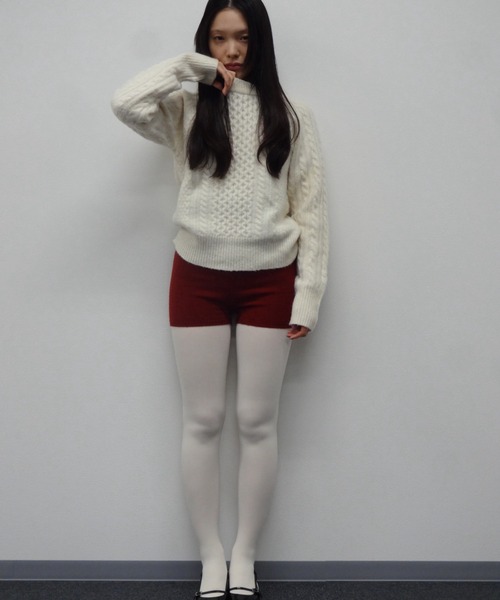 FEKETE(フェケテ)の「SCENTED CABLE KNIT / フレグランスケーブルニット(ニット/セーター・レディース・チャコールグレー/ブルー/アイボリー・SMALL/LARGE/MEDIUM)」の17枚目の写真