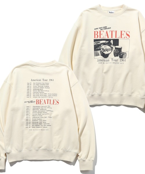 【セール】【THE BEATLES/ザ ビートルズ】ツアーフォトプリント 裏毛スウェット トレーナー（スウェット）｜The Beatles（ザビートルズ）