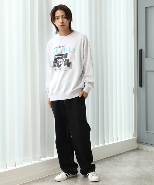 【セール】【THE BEATLES/ザ ビートルズ】ツアーフォトプリント 裏毛スウェット トレーナー（スウェット）｜The Beatles（ザビートルズ）