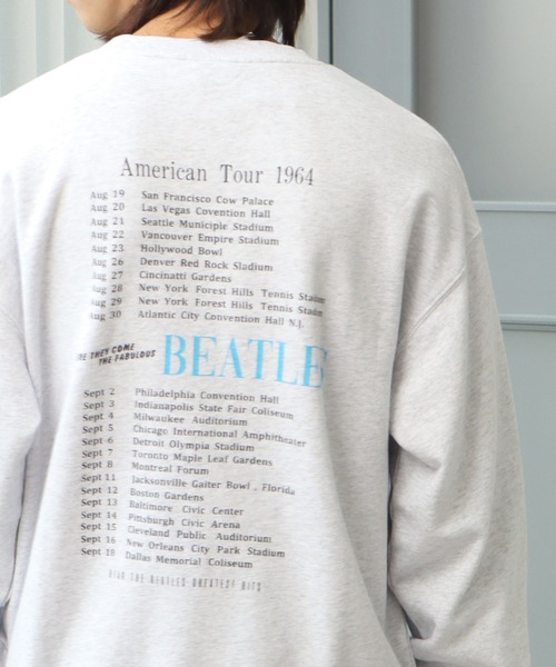 【セール】【THE BEATLES/ザ ビートルズ】ツアーフォトプリント 裏毛スウェット トレーナー（スウェット）｜The Beatles（ザビートルズ）
