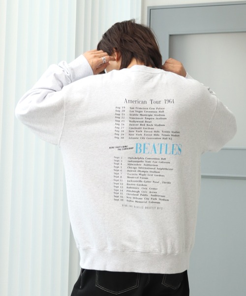 【セール】【THE BEATLES/ザ ビートルズ】ツアーフォトプリント 裏毛スウェット トレーナー（スウェット）｜The Beatles（ザビートルズ）