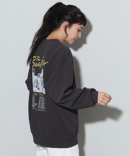 【セール】【THE BEATLES/ザ ビートルズ】ツアーフォトプリント 裏毛スウェット トレーナー（スウェット）｜The Beatles（ザビートルズ）