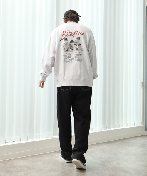 【セール】【THE BEATLES/ザ ビートルズ】ツアーフォトプリント 裏毛スウェット トレーナー（スウェット）｜The Beatles（ザビートルズ）