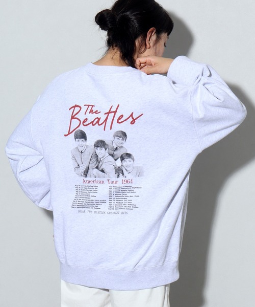 【セール】【THE BEATLES/ザ ビートルズ】ツアーフォトプリント 裏毛スウェット トレーナー（スウェット）｜The Beatles（ザビートルズ）