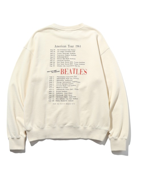 【セール】【THE BEATLES/ザ ビートルズ】ツアーフォトプリント 裏毛スウェット トレーナー（スウェット）｜The Beatles（ザビートルズ）