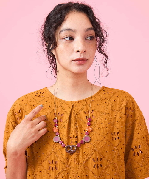 【セール】プレッツェルモチーフネックレス（ネックレス）｜Jocomomola（ホコモモラ）