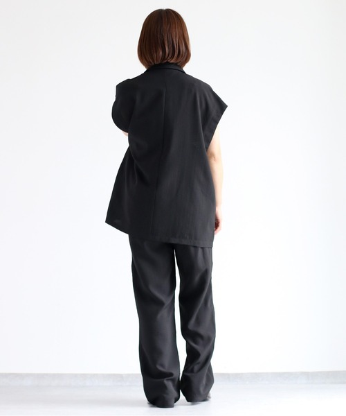 cepo（セポ）の「【速乾・イージーケア】フレンチテーラージャケット 《セットアップ可能》（テーラードジャケット・レディース・ブラウン/ブラック・M）」の18枚目の写真