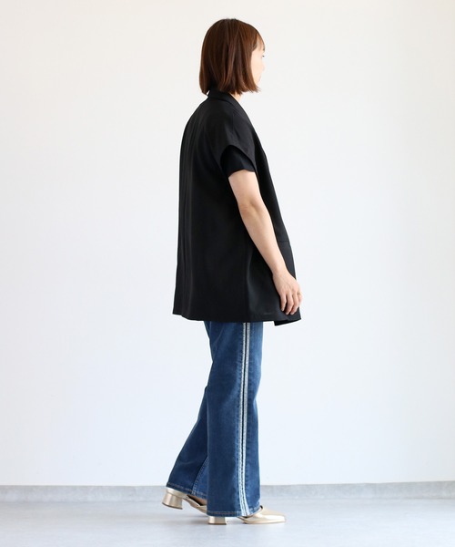 cepo（セポ）の「【速乾・イージーケア】フレンチテーラージャケット 《セットアップ可能》（テーラードジャケット・レディース・ブラウン/ブラック・M）」の13枚目の写真