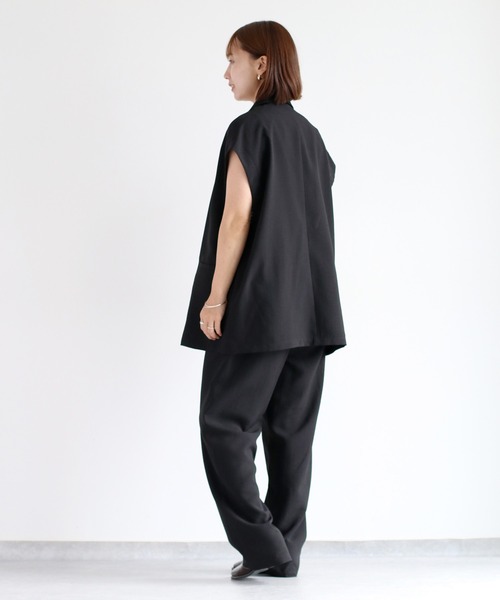 cepo（セポ）の「【速乾・イージーケア】フレンチテーラージャケット 《セットアップ可能》（テーラードジャケット・レディース・ブラウン/ブラック・M）」の17枚目の写真