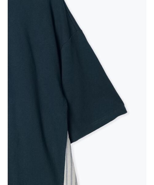 Samansa Mos2（サマンサ モスモス）の「後ろギャザー切替チュニックTシャツ（Tシャツ/カットソー・レディース・キナリ/グリーン/オフホワイト/チャコールグレー・F）」の18枚目の写真