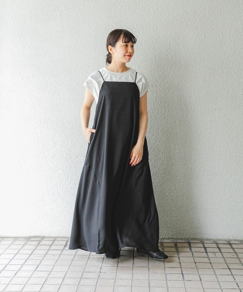 ITEMS URBANRESEARCH（アイテムズ アーバンリサーチ）の「キャミワンピース（ワンピース・レディース・ブラック/チャコールグレー・FREE）」の5枚目の写真
