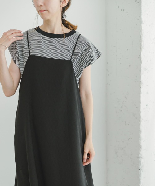 ITEMS URBANRESEARCH（アイテムズ アーバンリサーチ）の「キャミワンピース（ワンピース・レディース・ブラック/チャコールグレー・FREE）」の7枚目の写真
