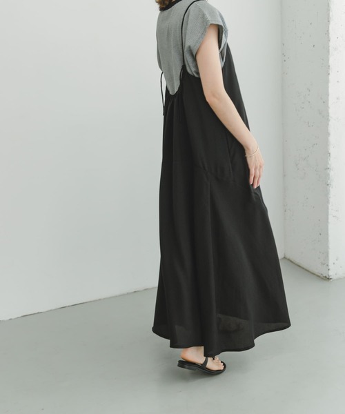 ITEMS URBANRESEARCH（アイテムズ アーバンリサーチ）の「キャミワンピース（ワンピース・レディース・ブラック/チャコールグレー・FREE）」の8枚目の写真