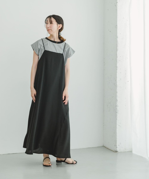 ITEMS URBANRESEARCH（アイテムズ アーバンリサーチ）の「キャミワンピース（ワンピース・レディース・ブラック/チャコールグレー・FREE）」の10枚目の写真