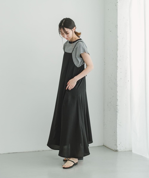ITEMS URBANRESEARCH（アイテムズ アーバンリサーチ）の「キャミワンピース（ワンピース・レディース・ブラック/チャコールグレー・FREE）」の11枚目の写真